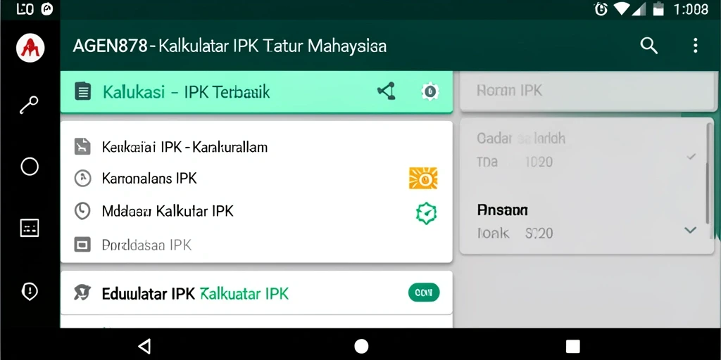Antarmuka AGEN878 yang intuitif untuk Kalkulator IPK.