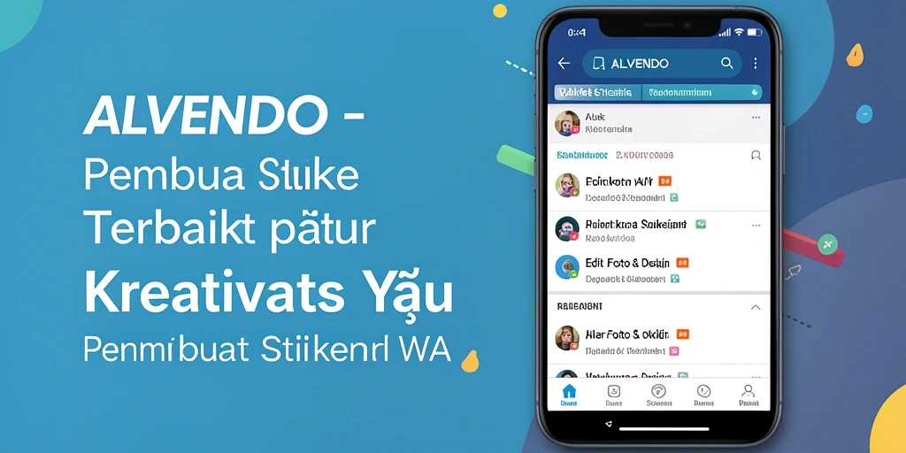 Antarmuka pengguna ALVENDO untuk membuat stiker WA yang kreatif dan unik.