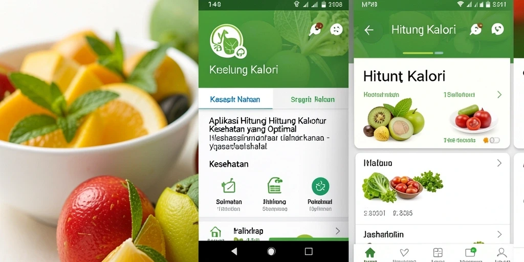 Screenshot MPO08 menampilkan antarmuka pengguna yang intuitif dan fitur Hitung Kalori.