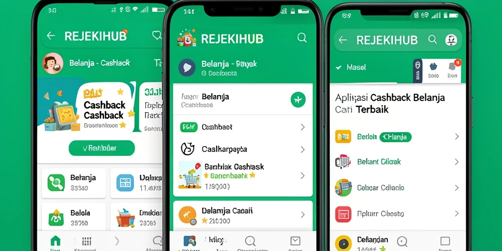 Antarmuka pengguna REJEKIHUB yang memudahkan akses cashback.