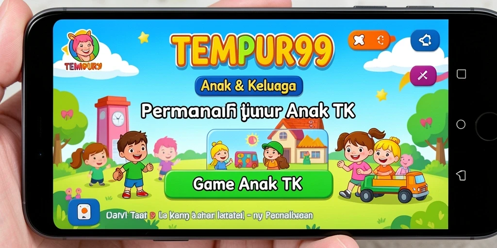 Antarmuka menarik dari aplikasi Game Anak TK TEMPUR99.