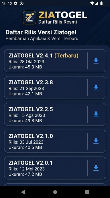 Riwayat Versi ziatogel untuk Pengguna Android di Indonesia
